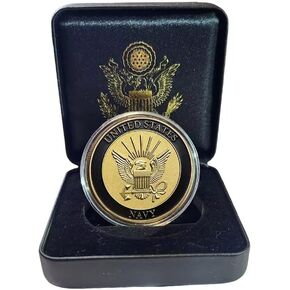 Navy Armed Forces Prayer Coin with Gift Box - USN Sailor's Creed Challenge Coin
