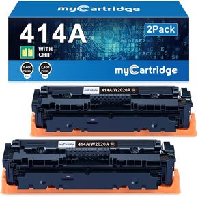 414A Black Toner Cartridge 2 Pack (with Chip) Compatible Replacement for HP 414A 414X for Color Laserjet Pro MFP M479fdw M479fdn M479dw Pro M454dw M454dn M479 M454 Printer Ink W2020A W2020X High Yield