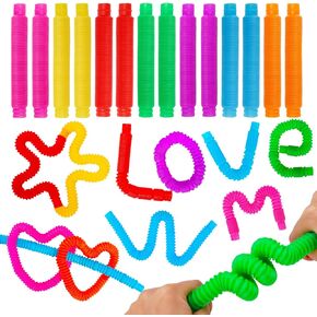 26 Pack Pop Tubes Easter Basket Stuffers Party Favors for Kids 8-12 4-8 Sensory Fidget Toys for Anxiety Goodie Bag Stuffers Treasure Box School Classroom Prizes Treat Bag Easter Gifts Bulk