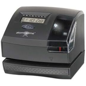 Lathem Time 1600E 1600E Wireless Atomic Time Recorder with Tru-Align Feature, Dark Gray