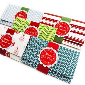 Christmas Holiday Gift Card or Money Holders by Adore By Nat – Festive Designs for Christmas Gifting - Set of 10