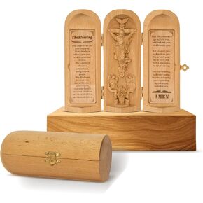 Jesus Wood Sculpture - Christian Religious Prayer Statue for Gifts, Decorations, or Home or Church Decor - (The Blessing)
