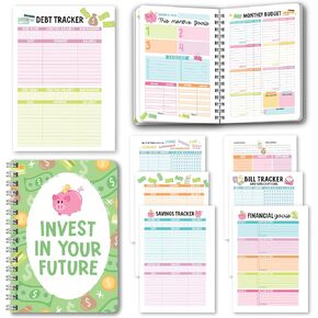 Colorful Monthly Budget Planner 2025-2026 - Financial Planner Organizer Budget Book Planner, 2025 Budget Planner And Monthly Bill Organizer, Bill Book Organizer, Bill Tracker Notebook, Budgeting Book