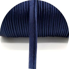 Yalulu 20 Meters Edge Sewing Ribbon Bias Piping Trim Lip Cord Trim for Upholstery Trimming Home Textile (Navy Blue)