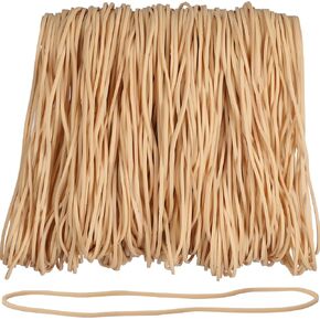 AMUU Rubber Bands Size #117A 200pcs Rubber BandsLarge, Big Elastic Bands for Office Supplies Trash Cans File Folders Litter Box large Strong Rubber Bands (7" x 1/16") Beige
