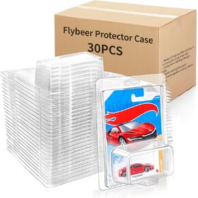 30 PCS CASTETROTOR CASE متوافقة مع عجلات ساخنة عرض العلبة البلاستيكية عرض حالة واقية من حالات CLAMSHELL