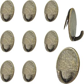 10 Piece Cubicle Hooks,Metal Fabric Clip Hook,Cubicle Clips for Fabric Panels or in Bedroom, Kitchen, Bathroom, Officemate Cubicle Hooks (Bronze)