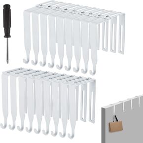 18PCS Adjustable Cubicle Hangers Universal Partition Hanger Set Metal Cubicle Hooks Door Hanger, Cubicle Coat Hook Adjusted to Panels with 1.37 to 3.5 Inches Thick for Office Whiteboard
