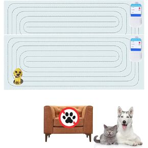 PAPARELA Scat Shock Mat for Dogs and Cats Indoor, Pet Shock Mats for Training Pets, Electric Repellent Mat Keeps Dogs and Cats Off Counter, Couch and Sofa, 3 Training Modes (60"x 12" 2 Pieces)