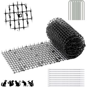 Cat Repellent Mat Outdoor 6.5FT Cat Scat Mat with Spikes Anti Cat Prickle Strips Scat Mat for Cats Plastic Cat Spike Mat Effective Cat Deterrent for Gardens and Lawns