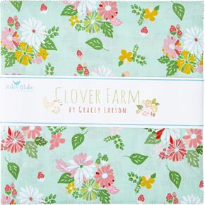 Gracey Larson Clover Farm 10" Stacker 42 10-inch Squares Layer Cake Riley Blake Designs 10-14760-42