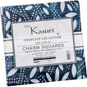 Lunn Studios Artisan Batiks Kasuri 2023 42 5-inch Squares Charm Pack Robert Kaufman CHS-1204-42, Assorted