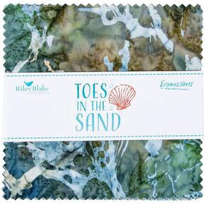 Expressions Batiks Toes in The Sand 42 5-inch Squares Charm Pack Riley Blake 5-23159-42