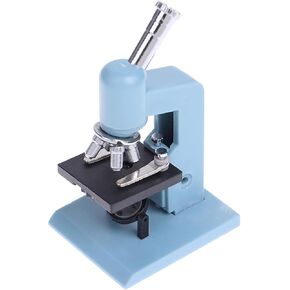 1pc Blue Dollhouse Miniature Microscope, Plastic Dollhouse Mini Laboratory Tool for Dollhouse Science STEM Scene, DIY Doll House Kit for 1:12 Scale Dollhouse,Dollhouse Accessories