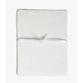 Handmade White Deckle Edge Blank Paper - 8" X6 Inch Package of 25 - Mixed Media Loose Leaf Paper for Postcards, Invitations, Crafts and Announcements - Thick 300 GSM