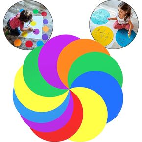 12 Inch Dry Erase Dots for Classroom Tables - Dry Erase Circles and Table Spots Kindergarten Classroom Must Haves, Dry Erase Stickers Desk Mats Dot Markers Essentials for Teacher Must Haves -10 Pcs