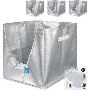4 بطانات مربع القمامة حزمة F متوافقة مع Modkat Flip Box Box Liner Type F ، نوع بطانة قابلة لإعادة الاستخدام مع مقابض حمل in Kuwait