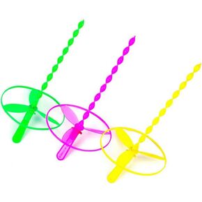 Alasum Pack 40pcs UFO Flywheel Rotating Flywheel for Kids Bamboo Dragonfly Children's Bamboo Dragonfly Toys Hand Push Top to Rotate Rotating Flywheel