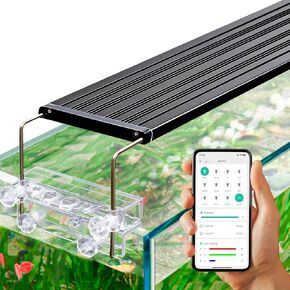 Aquarium Light, Aquarium Plant Light, LED Aquarium Light, Full Spectrum APP Adjustable Fish Tank Light, Aquarium lamp，11 Modes with Timer for Freshwater Planted Fish Tanks, 12-16Inch,28W