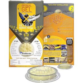 Bird Barrier Optical Gel 24 Pack | Natural Multisensory Bird Deterrent | Easy Installation | Discreet Appearance | Long-Lasting Solution | Repels Birds on Roofs, Beams Signs, Soffits, Ledges, and More