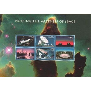 USPS Probing The Vastness of Space Sheet of Six 60 Cent Stamps Scott 3409