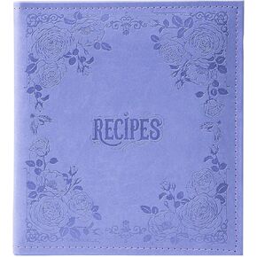 COFICE Recipe Book to Write in Your Own Recipes, 8.5x9.5 Recipe Ring Binder with PU Faux Leather Cover, 4x6 Cards and Tabbed Dividers, Green
