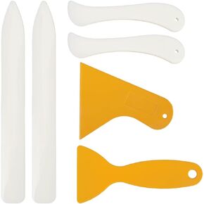 GORGECRAFT 2 Sets Bone Folder Paper Creaser Set Folding Scoring Burnishing Crafting Scrapbooking Origami Tools with 2pcs Scrapper for DIY Bookbinding Paper Leather Crafts Quilting Office Supplies