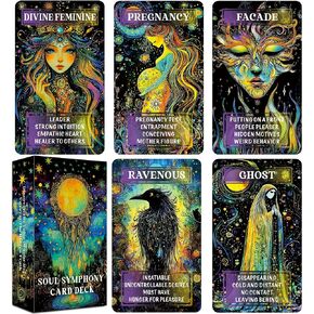 GZXINKE Love Oracle Deck, Twin Flame Tarot Cards, Mystic Love Oracle Cards for Soul Connections, Romance and Healing Oracle Cards for Beginners