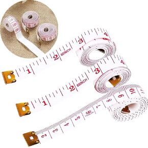 Soft Tape Measure Double Scale, Flexible Sewing Ruler for Weight Loss, Sewing Tailor Craft, Vinyl Ruler Measuring Tape Has Double Scale Ruler, 150 cm/60 Inch (3 Pack)