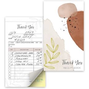 Beautiful Abstract Thank You Receipt Book for Small Businesses - Aesthetic and Easy to Use Receipt Pad - The Perfect Business Supplies That Helps You and Your Happy Clients to Stay Organized