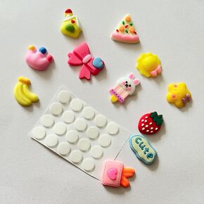 100pcs Non-Repeating 3D Stickers, Cute Decorations, Resin Charms,Flatback Charms,DIY Materials,Laptop and Phone case Decorations