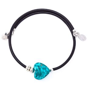 Original Murano Glass Bracelet Handmade In Italy Memory Wire Lampwork Beads