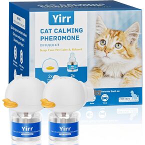 Cat Pheromones Calming Diffuser, Yirr Cat Calming Diffuser, Therapet MD Cat Diffuser, Cat Diffuser Calming Multicat, Relaxing Pheromone for Cats Relief Stress Anxiety Fighting Scratching, 2 Pack(48ml)