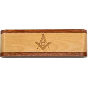 Square & Compass Wooden Masonic Pen and Gift Box Set