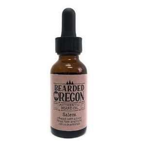 Bearded Oregon Beard Oil - Salem Scent, 1 oz - Citrus + Pinot Noir - All Natural Ingredients, Softens and Strengthens Beard, Relieves Itch