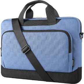 DOMISO 17-17.3 inch Laptop Sleeve Business Briefcase 17 inch Laptop Bag Waterproof 17 inch Laptop Case for Men Women Business Office Work Computer Bag 17 inch Messenger Shoulder Bag,Blue