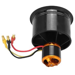 VGEBY RC Ducted Fan Brushless Motor, QX‑Motor 50mm EDF 12 Blades Ducted Fan with QF2611‑4600KV 3‑4S Brushless Motor for RC Airplane(CW) Modeling Accessories Ducted Fan with Motor 50Mm EDF 4S