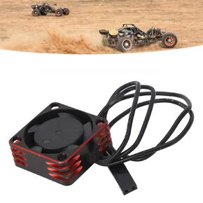Brushless Motor ESC Cooling Fan, High Speed Dissipation 25x25mm Aluminium Alloy RC Electric Motor Cooling Fan Solid Construction Universal Fit for RC Car (Red)