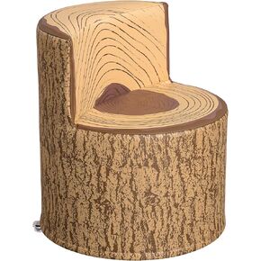 ECR4Kids SoftZone Tree Log Chair, Flexible Seating, Chocolate