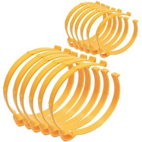 12pcs/Pack Sooper Clip Material Roll Clips Film Coil Hoop Ring Vinyl Roll Holder Vinyl Film Clamp - (6pcs 4.3in and 6pcs 5.9in)
