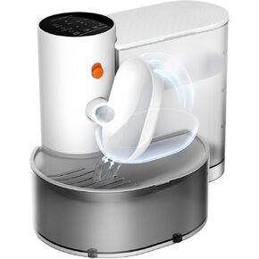 Smart Pet Water Fountain, Automatic Wireless Pour-Over Cat Water Dispenser, Removable Ultra Silent Automatic Water Feeder Long Endurance Large Capacity Pet Water Dispense for Many Pets