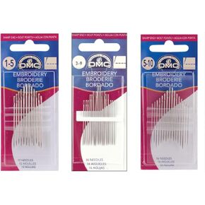 Embroidery Needles Bundle 1-5, 3-9, 5-10