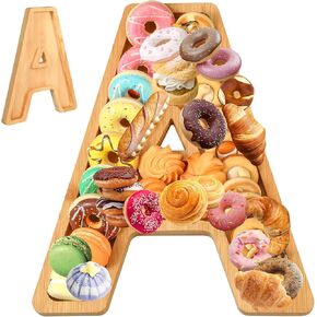 12 Inch Letter Wooden Charcuterie Board Box Decorative Strawberries Fillable Letter Boxes for Food Candy Box Treat