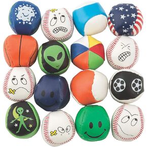 كرات Kick Express Express Express - مجموعة متنوعة من 100 كرات صغيرة - مثالية للعب الداخلي أو الخارجي - Hacky Sack Party Favors