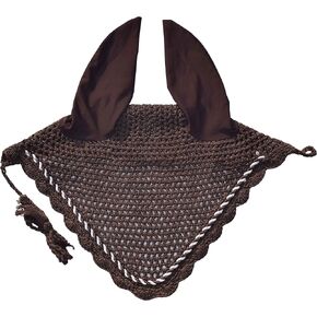 Elegant Horse Ear Bonnet, Fly Veil & Fly Mask – Superior Fly Protection with Style and Comfort for Every Ride (Purple, Horse/Full)