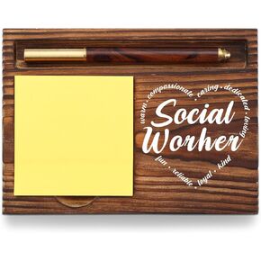 Social Worker Sticky Note Holder, Social Worker Graduate Gift, Thank You Appreciation Gift for School Counselor Therapist Social Worker Self-Stick Note Pad Holders Desk Organizer TZP16 in Kuwait