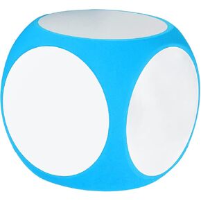Asixxsix Dry Erase Block, 4x4 Inches Large Write on Wipe Off Dry Erase Dice Multipurpose Educational Dice Dry Erase Cube, Draw Letters Numbers, White Board Dice Cube for Classroom, Game, Kids(Blue)