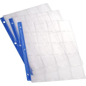 Lighthouse - 20-Pocket Page for 2" x 2" Coin Holders with Reinforcement Strip - Pack of 10
