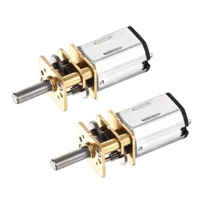 DMiotech 2Pcs 6V 15RPM Rated Torque 4 Output Shaft Length 10mm Micro DC Speed Reduction Motor Mini Metal Gearbox Motor for RC Car Robot Model DIY RC Toys Engine