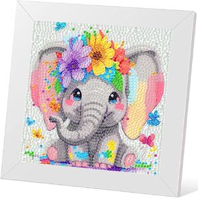 Sea Turtle Baby Diamond Art Kits for Kids,Art Kit for Kids Ages 8-12 Kids' Mosaic Kits,5D Diamond Art Painting with Frame,Arts and Crafts for Kids Ages 4-6-8-12 Gem Art Diamond Dot Home Decor 7x7 Inch